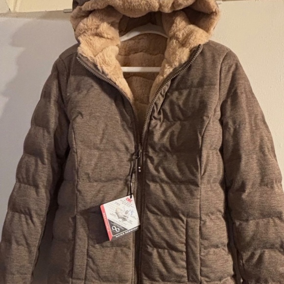 Be Boundless Women’s Water Resistant Faux Fur Jacket Knit Reversible Medium - Picture 10 of 11